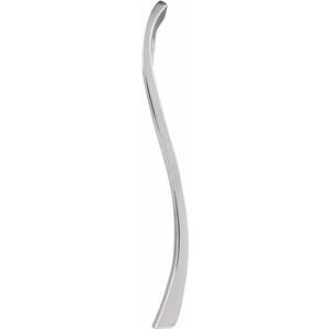 14K White Gold 52.5 X 4.25 Mm Polished Freeform Pendant