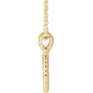 14K Yellow Gold 14.6 X 10 Mm 16-18 In Polished Engravable Beaded Disc Necklace