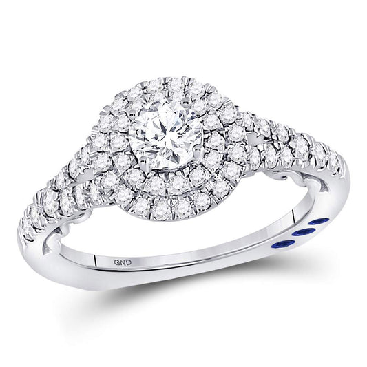 14K White Gold Round Diamond Solitaire Bridal Wedding Engagement Ring 1 Cttw, Womens Size: 5-10