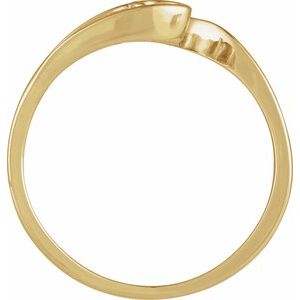 14K Yellow Gold Polished Freeform Ring Size 6