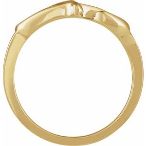 14K Yellow Gold Polished Freeform Ring Size 6