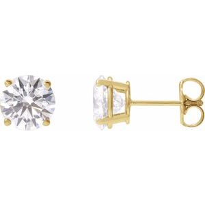 7.25Mm Si1-Si2, G-H Friction Backs Included 4-Prong Polished 3 Ctw Lab-Grown Diamond Stud Earrings
