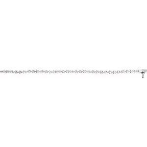 14K White Gold Pear 4.7 X 3.3Mm G-H Si 6 1/2 Ctw Lab-Grown Diamond Line Bracelet, Length: 7 In