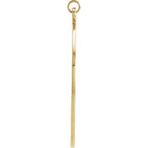 14K Yellow Gold 31.82 X 25.69 Mm Polished Sunburst Pendant