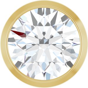 14K Yellow Gold Round 6Mm Gh Si1-Si2 3/4 Ct Lab-Grown Diamond Bezel Pendant Slide