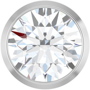 14K White Gold Round 6Mm Gh Si1-Si2 3/4 Ct Lab-Grown Diamond Bezel Pendant Slide
