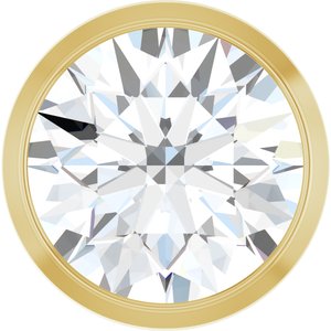 14K Yellow Gold Round 6.5Mm Gh Si1-Si2 1 Ct Lab-Grown Diamond Bezel Pendant Slide