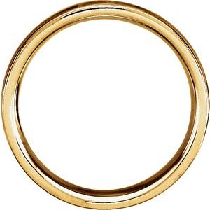 18K Yellow Gold 5 Mm Polished Band With Satin Finish Size 9
