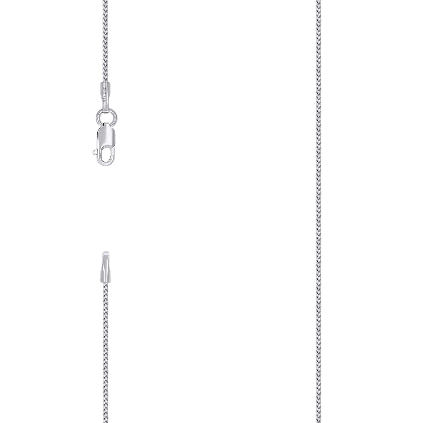 Sterling Silver Or Rhodium Plated Solid Franco Chain