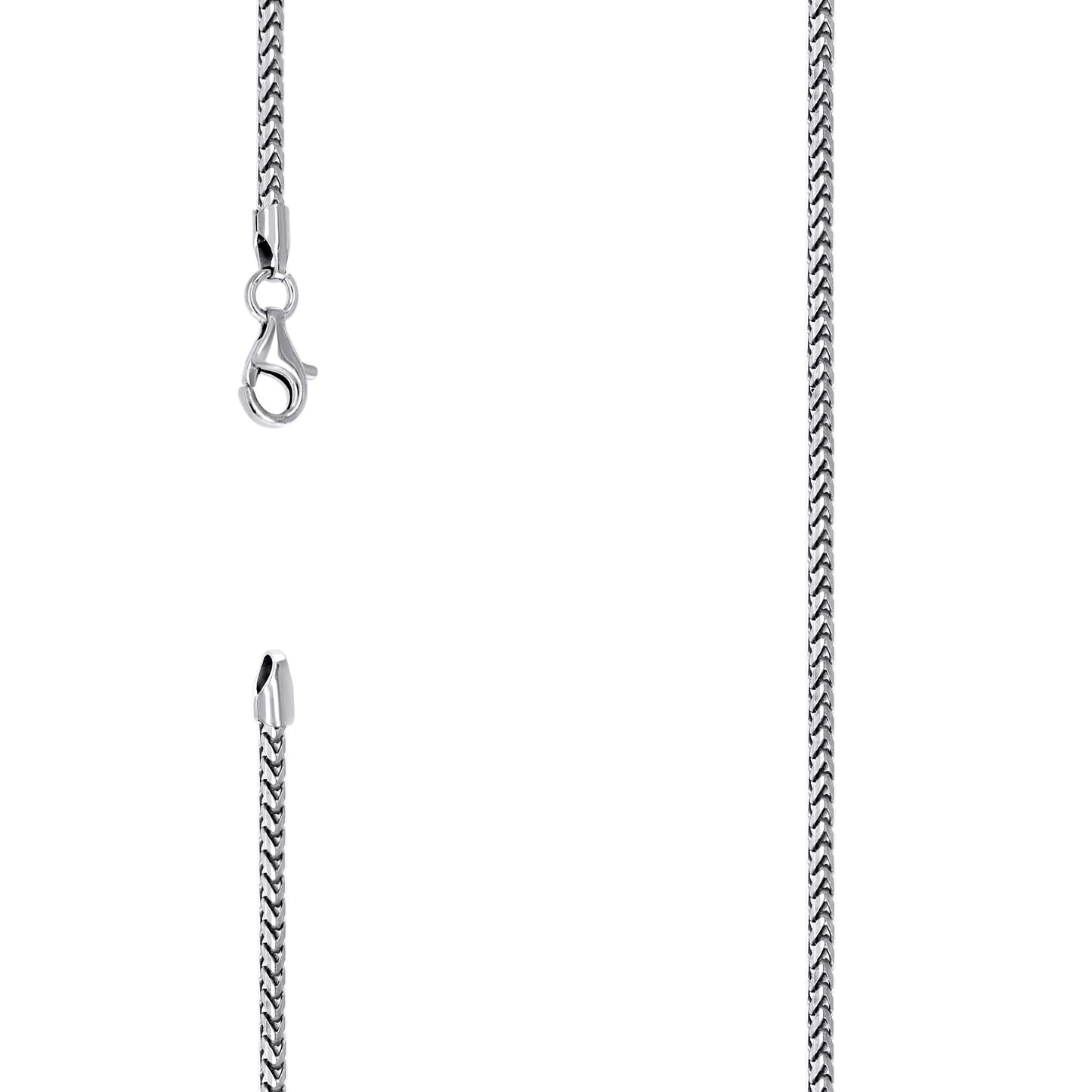 Sterling Silver Or Rhodium Plated Solid Franco Chain