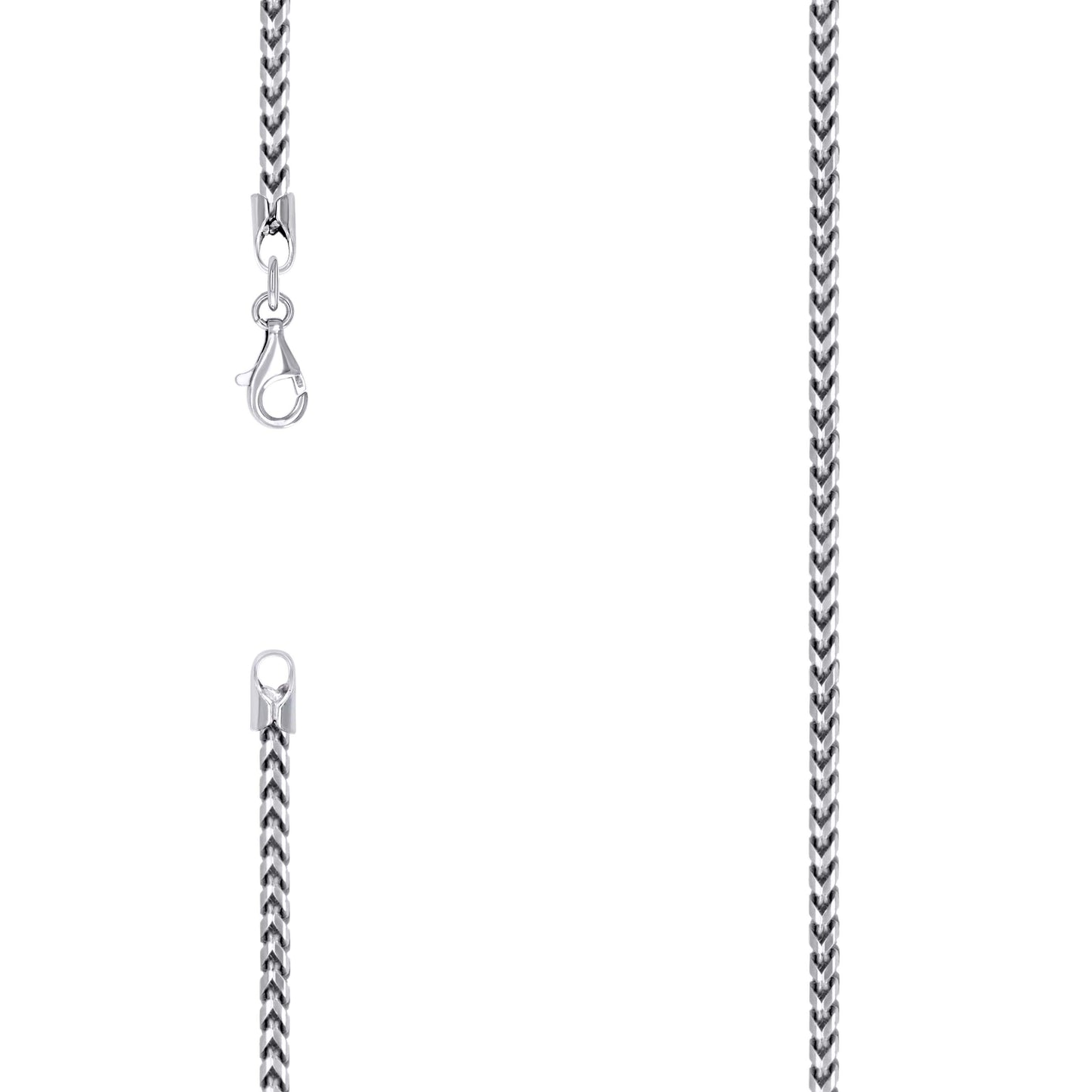 Sterling Silver Or Rhodium Plated Solid Franco Chain