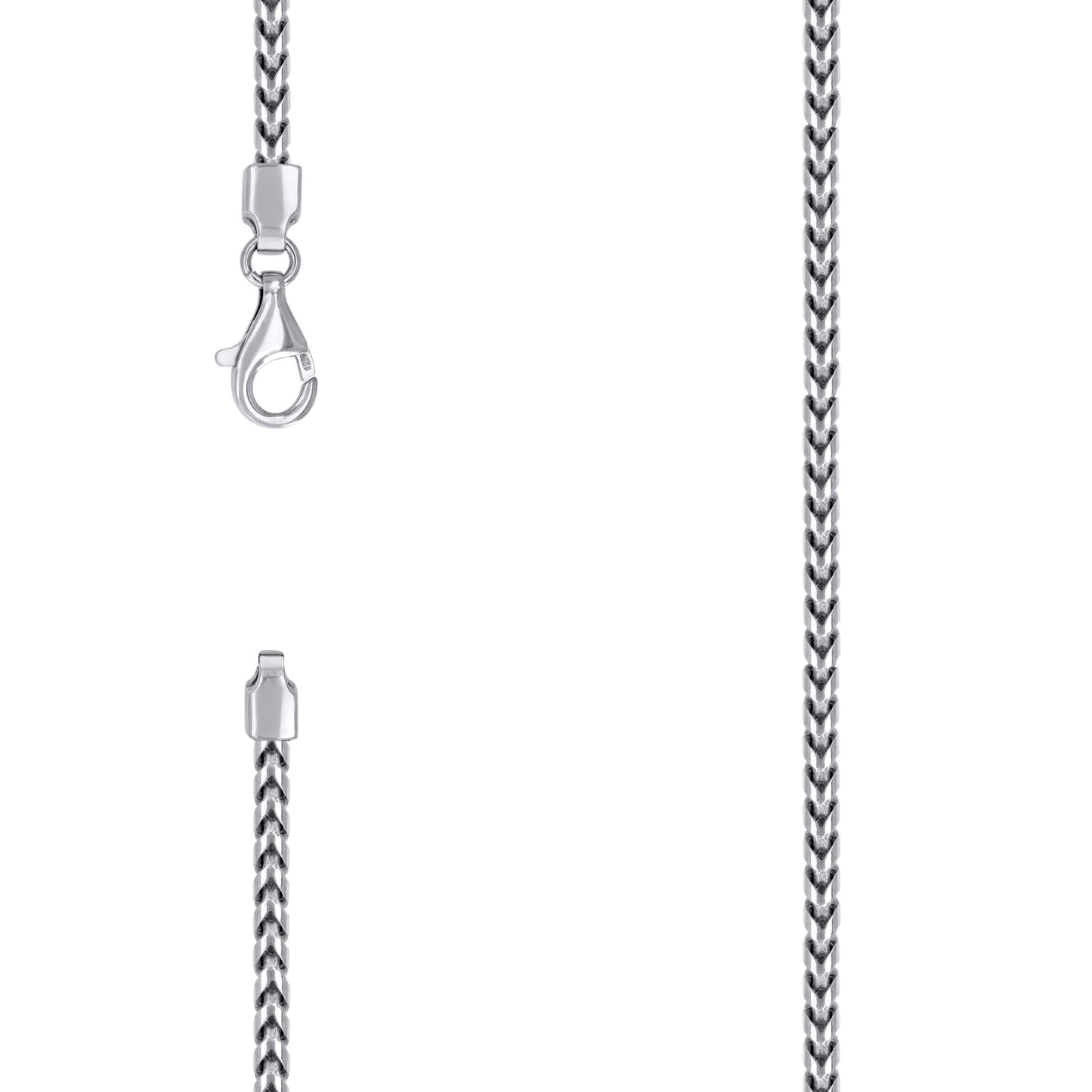 Sterling Silver Or Rhodium Plated Solid Franco Chain