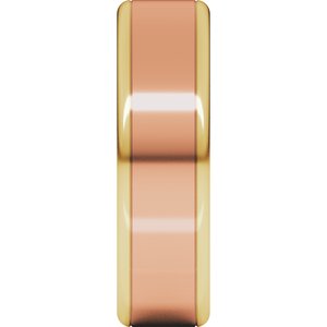 14K Yellow Or White Or Rose Gold Round Edge Flat Band
