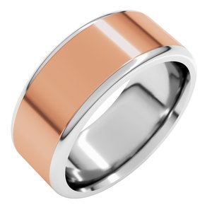 14K Yellow Or White Or Rose Gold Round Edge Flat Band