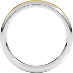 14K Yellow Or White Or Rose Gold Round Edge Flat Band