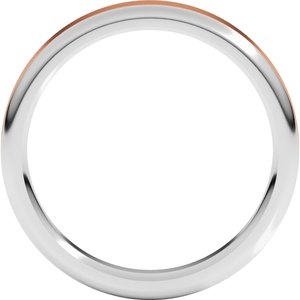 14K Yellow Or White Or Rose Gold Round Edge Flat Band