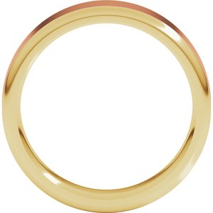 14K Yellow Or White Or Rose Gold Round Edge Flat Band