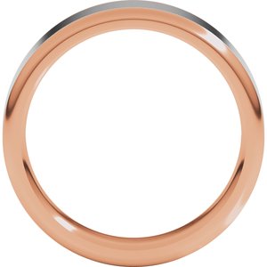 14K Yellow Or White Or Rose Gold Round Edge Flat Band