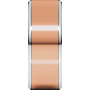14K Yellow Or White Or Rose Gold Round Edge Flat Band