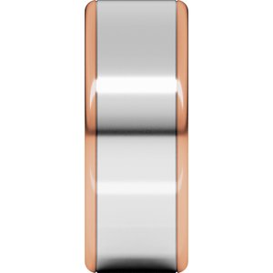 14K Yellow Or White Or Rose Gold Round Edge Flat Band