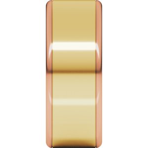 14K Yellow Or White Or Rose Gold Round Edge Flat Band