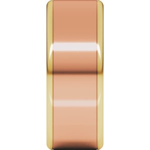 14K Yellow Or White Or Rose Gold Round Edge Flat Band