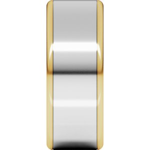 14K Yellow Or White Or Rose Gold Round Edge Flat Band