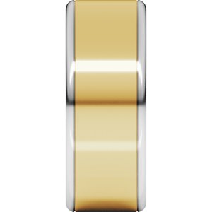 14K Yellow Or White Or Rose Gold Round Edge Flat Band