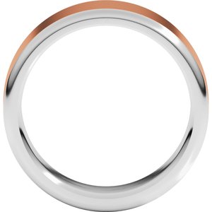 14K Yellow Or White Or Rose Gold Round Edge Flat Band