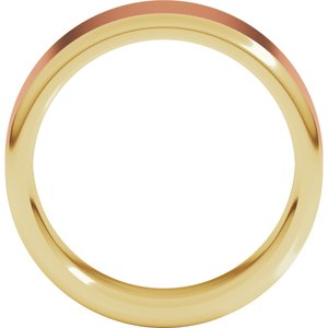 14K Yellow Or White Or Rose Gold Round Edge Flat Band