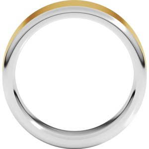 14K Yellow Or White Or Rose Gold Round Edge Flat Band