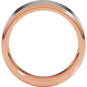 14K Yellow Or White Or Rose Gold Round Edge Flat Band