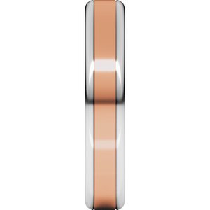 14K Yellow Or White Or Rose Gold Round Edge Flat Band