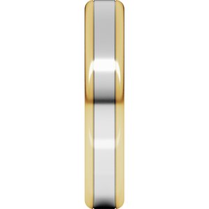 14K Yellow Or White Or Rose Gold Round Edge Flat Band