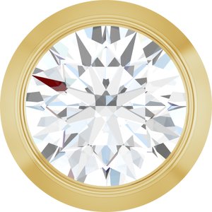 14K Yellow Gold Round 4.1Mm Gh Si1-Si2 1/4 Ct Lab Grown Diamond Bezel-Set Pendant Slide