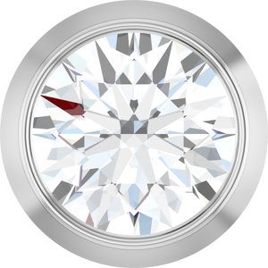 14K White Gold Round 4.1Mm Gh Si1-Si2 1/4 Ct Lab Grown Diamond Bezel-Set Pendant Slide