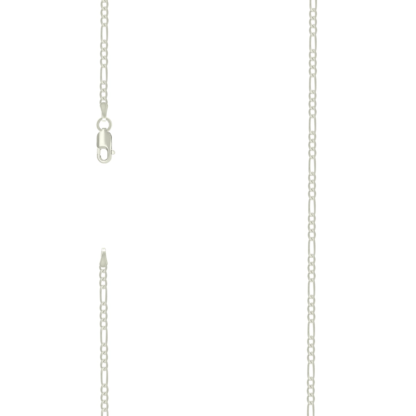 Sterling Silver Super Flat Figaro Chain