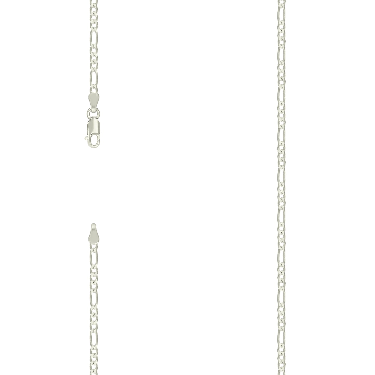 Sterling Silver Super Flat Figaro Chain
