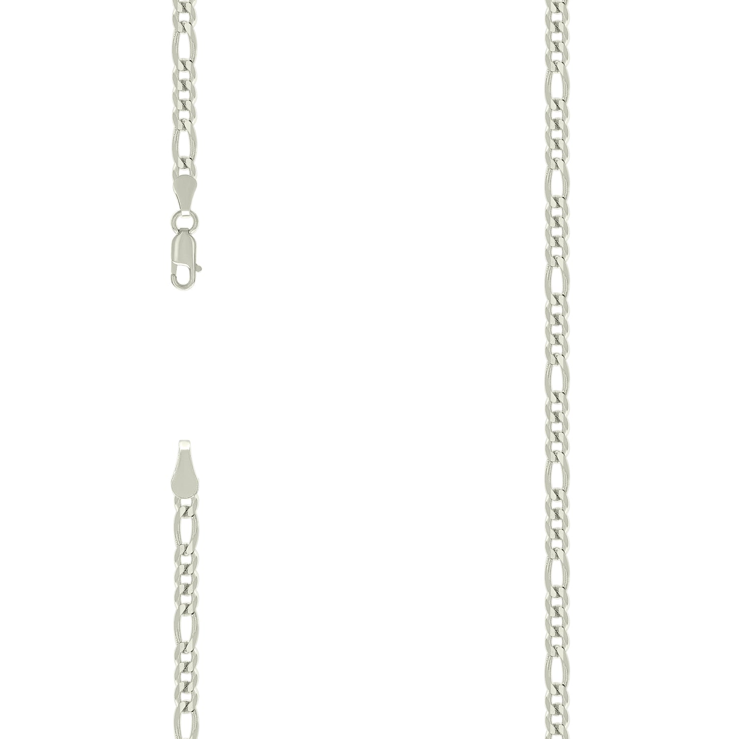 Sterling Silver Super Flat Figaro Chain