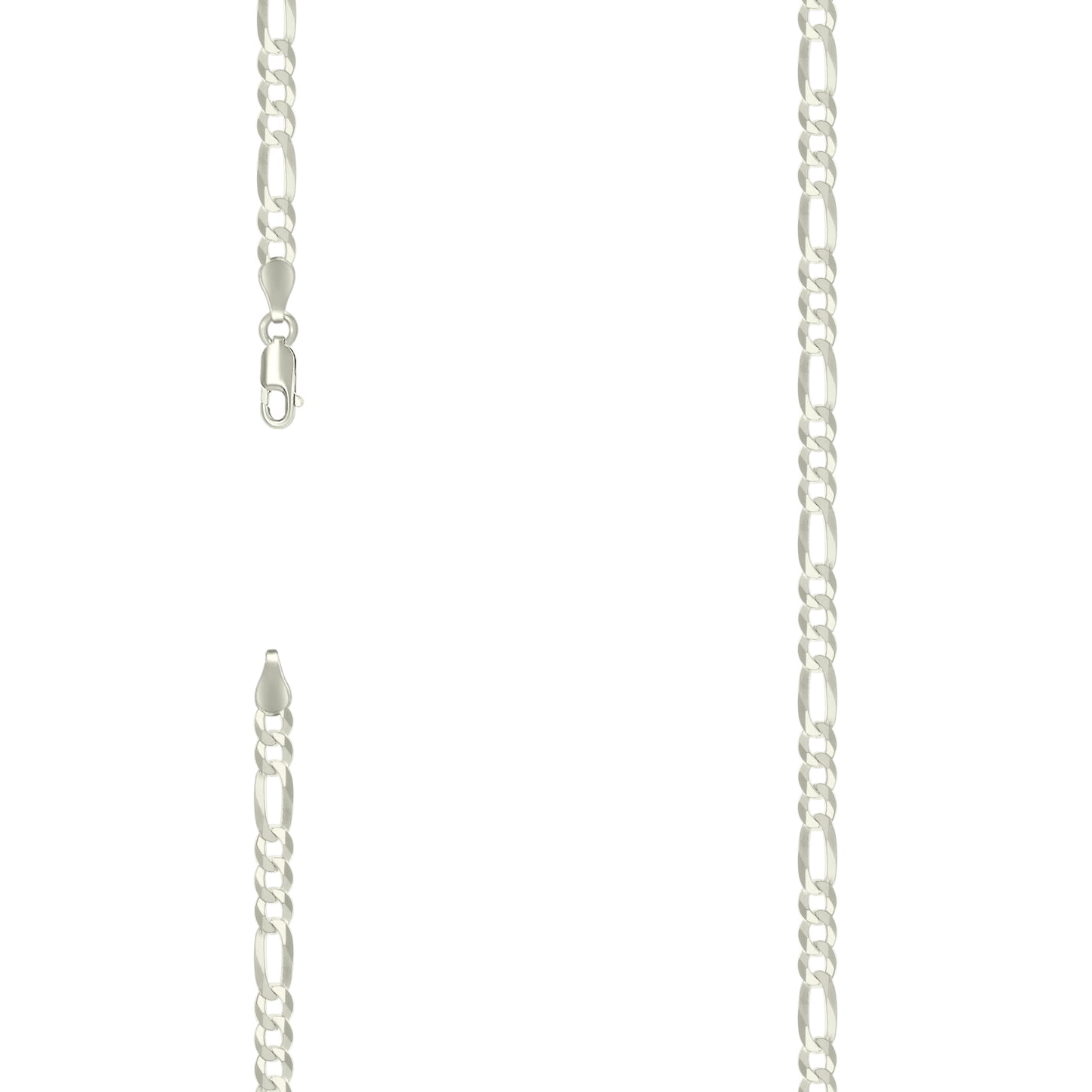 Sterling Silver Super Flat Figaro Chain