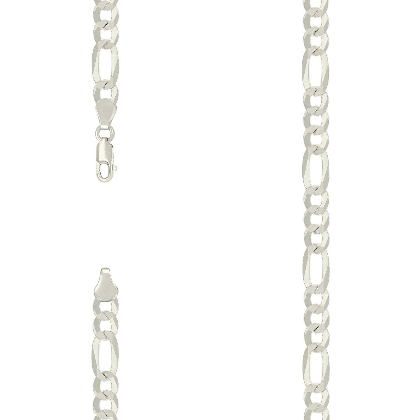 Sterling Silver Super Flat Figaro Chain