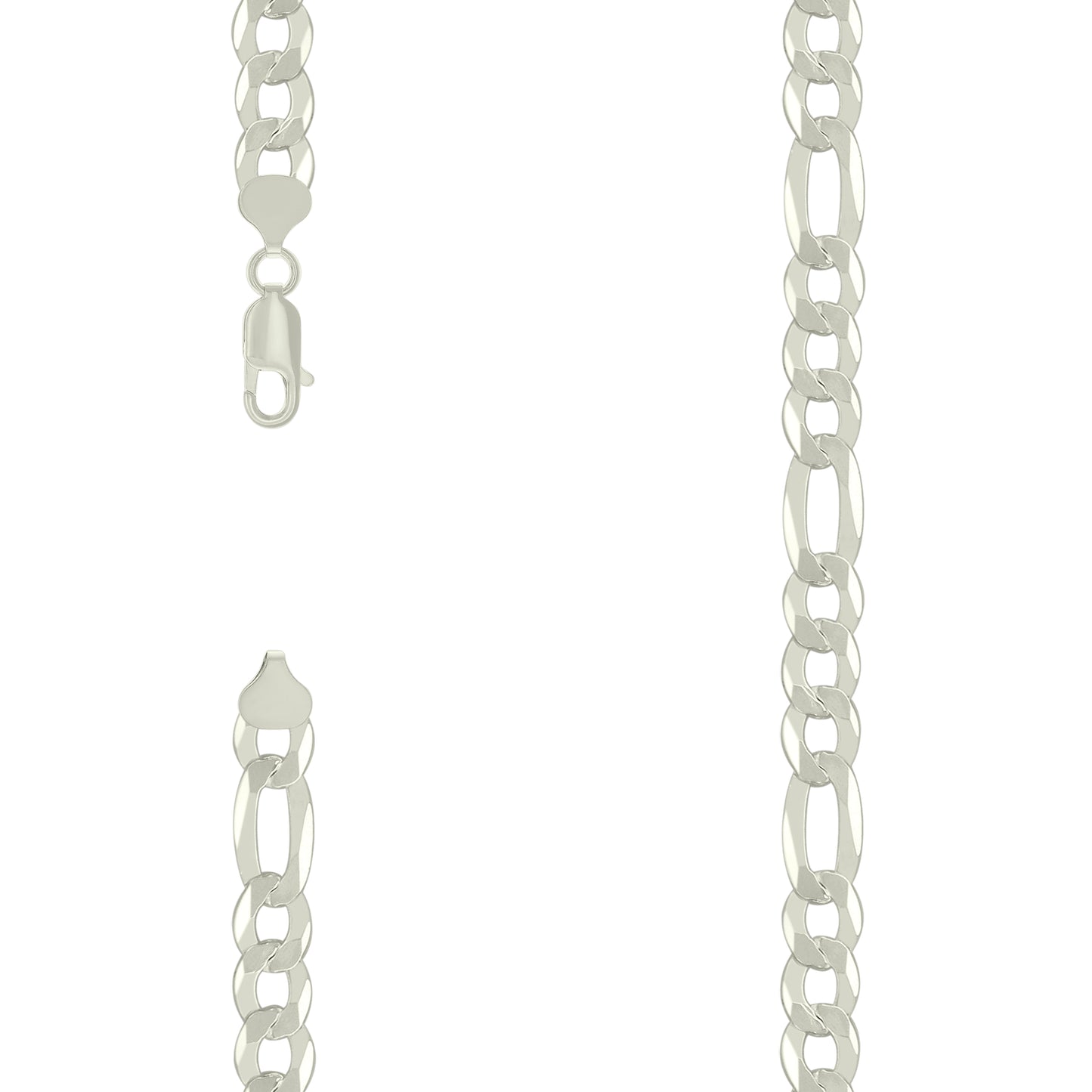 Sterling Silver Super Flat Figaro Chain