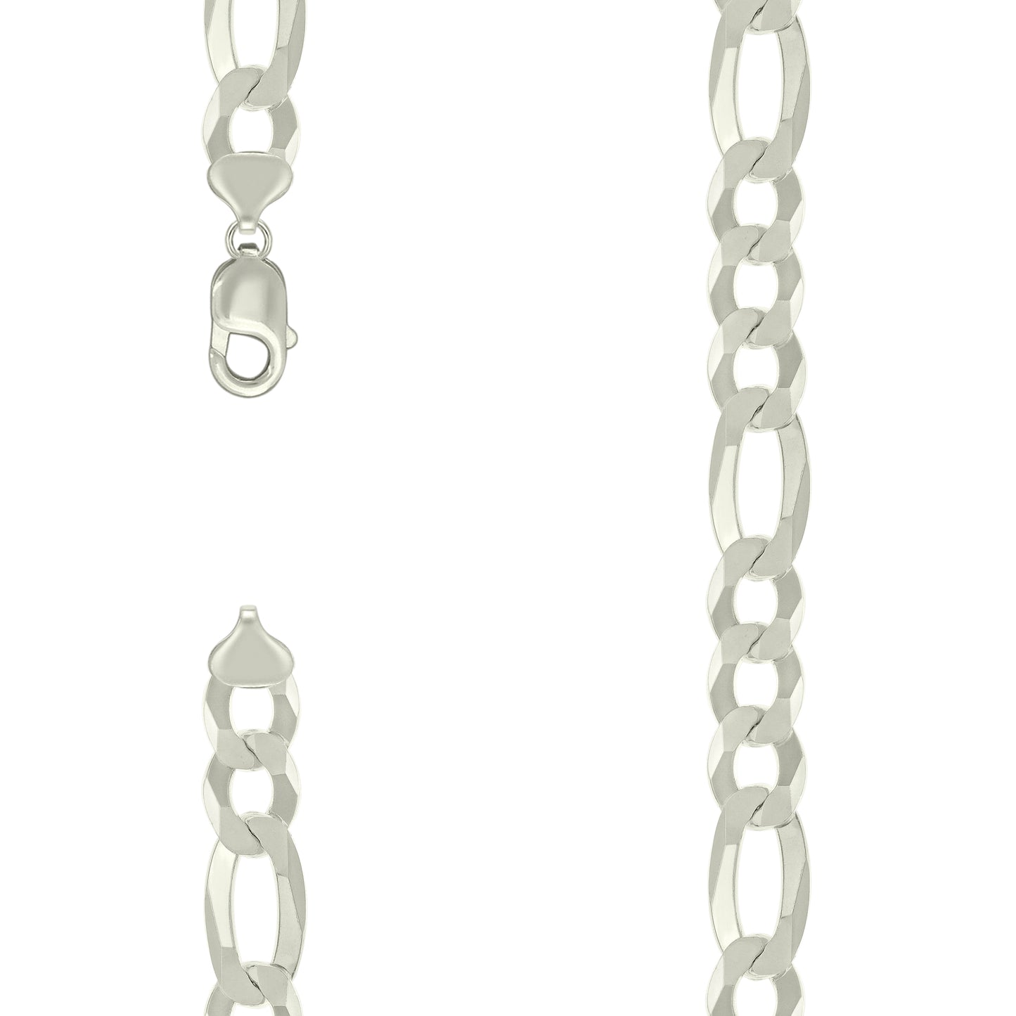 Sterling Silver Super Flat Figaro Chain
