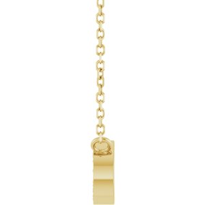 14K Yellow Gold Round 1.2Mm G-H I1 1/10 Ctw Natural Diamond Paperclip-Style Necklace, Length: 18 In