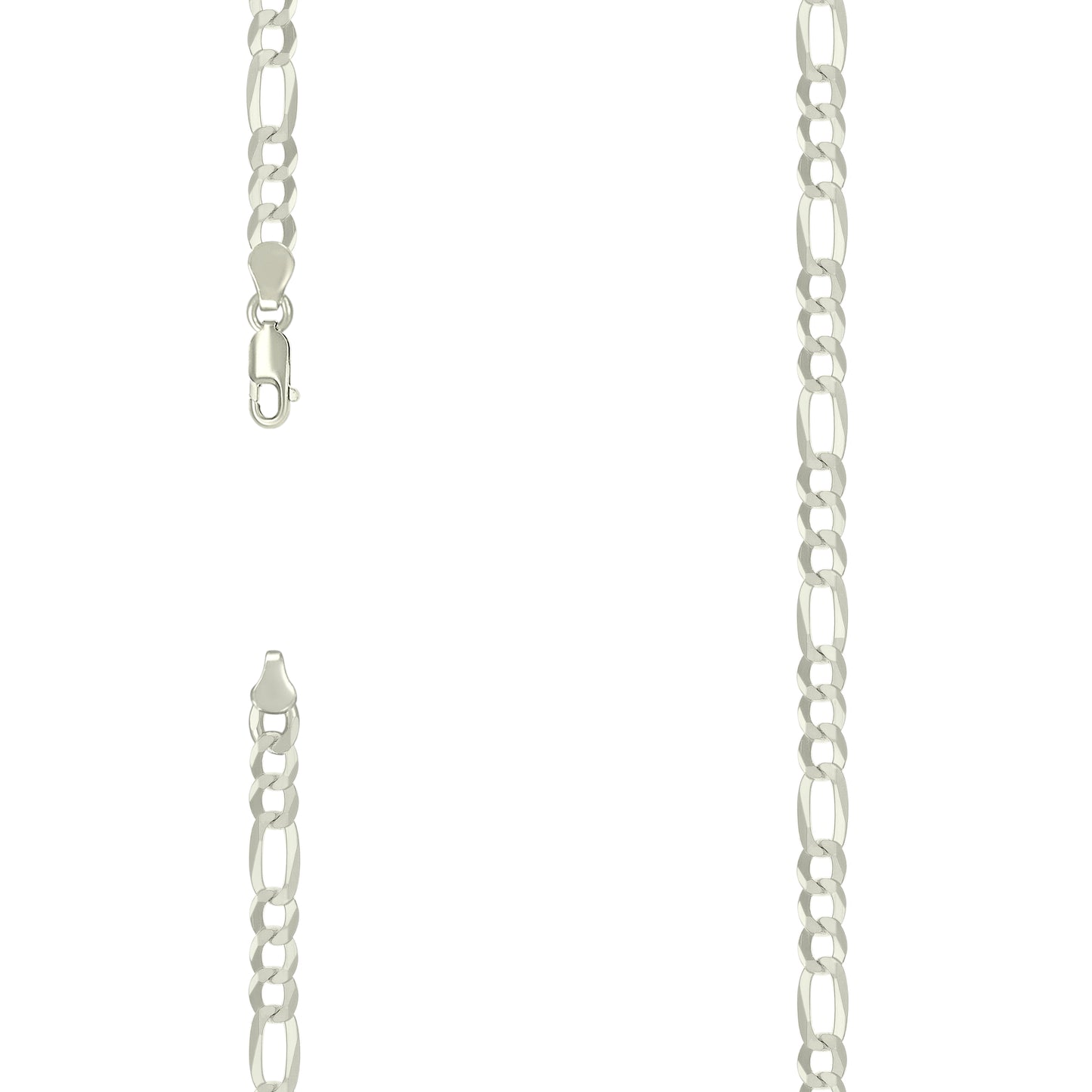 Sterling Silver Super Flat Figaro Chain