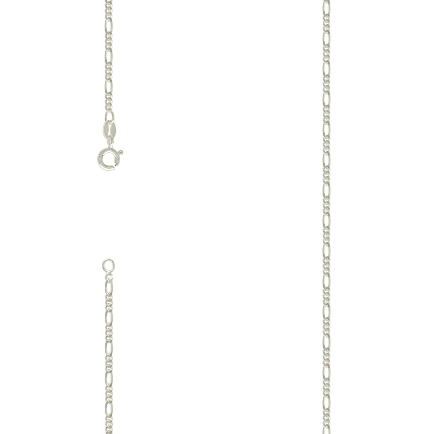 Sterling Silver Solid Classic Figaro Silver Plated