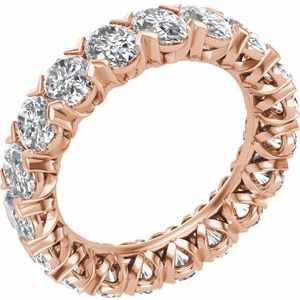 14K Rose Gold Oval 5 X 3.5 Mm G-H Vs 4 3/4 Ctw Lab-Grown Diamond Eternity Band Size 6