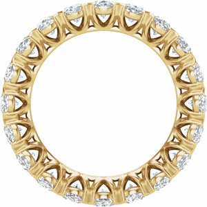 14K Yellow Gold Oval 5 X 3.5 Mm G-H Vs 5 Ctw Lab-Grown Diamond Eternity Band Size 7