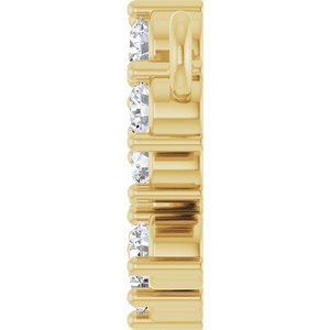 14K Yellow Gold Round G-H Si1-Si2 1/5 Ctw Lab-Grown Diamond Branch Necklace Center
