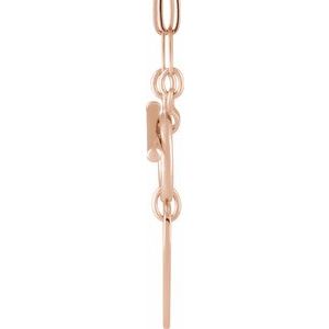 14K Rose Gold Heart 15.6 X 12 Mm 18 In Polished Engravable Heart Toggle Styled Necklace